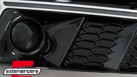 Bočne mrežice ACC poklopci RS4 dizajn (piano crna/srebrna) / Audi A4 B9 limuzina karavan (2016-2019), SGAUA4B9NS