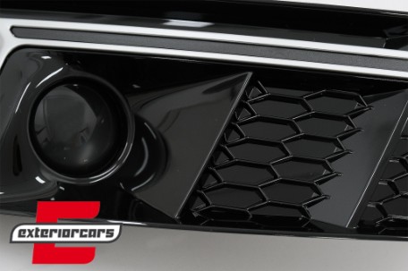 Bočne mrežice ACC poklopci RS4 dizajn (piano crna/srebrna) / Audi A4 B9 limuzina karavan (2016-2019), SGAUA4B9NS