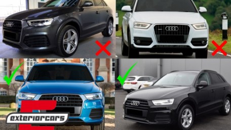 Bočne mrežice RS dizajn (piano crna) / Audi Q3 8U Facelift (2014-2017), SGAUQ38UFB