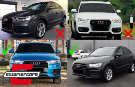Bočne mrežice RS dizajn (piano crna) / Audi Q3 8U Facelift (2014-2017), SGAUQ38UFB