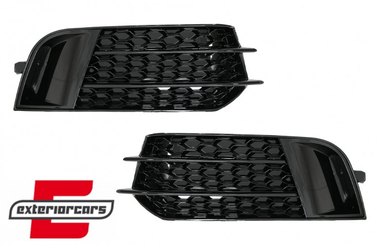Bočne mrežice RS1 dizajn (piano crna) / Audi A1 8X (2010-2015), SGAUA18XRSB