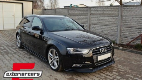 Bočne mrežice RS4 dizajn (crna/chrome) / Audi A4 B8 Facelift (2012-2015), SGAUA4B8FRS4C