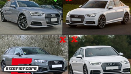 Bočne mrežice RS4 dizajn (piano crna) / Audi A4 B9 limuzina karavan (2016-2019), GRAUA4