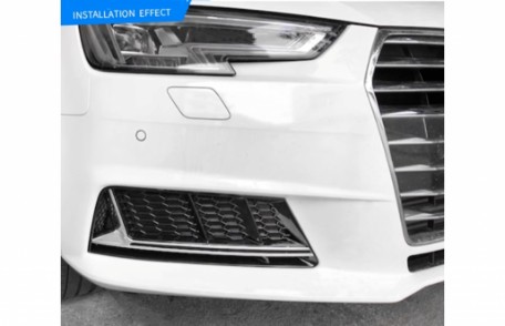 Bočne mrežice RS4 dizajn (piano crna/chrome) / Audi A4 B9 limuzina karavan (2016-2019), SGAUA4B9NSWO