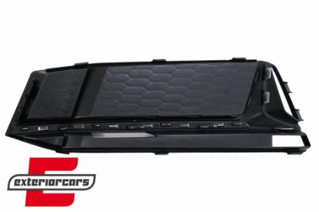 Bočne mrežice RS4 dizajn (piano crna/srebrna) / Audi A4 B9 limuzina karavan S-Line (2016-2019), SGAUA4B9SSWOH