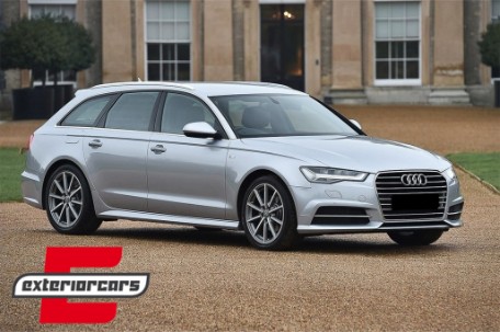 Bočne mrežice S-line dizajn (crna&chrome) / Audi A6 C7 4G S-Line Facelift (2015-2018), SGAUA64GFBWO