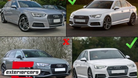 Bočne mrežice S-line dizajn (mat crna/chrome) / Audi A4 B9 limuzina karavan (2016-2019), SGAUA4B9SOEMB