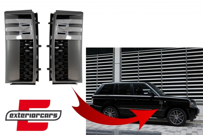 Bočni otvori Autobiography dizajn (tamno siva/crna) / Range ROVER Vogue III L322 (2002-2012), RRSV02BG