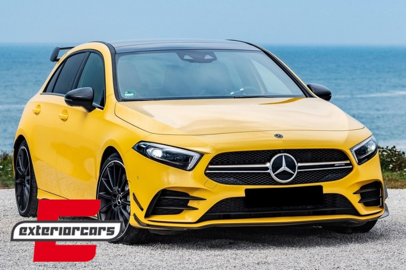 Bočni splitteri A35 AMG dizajn (piano crna) / Mercedes A-klasa W177 V177 (04.2018-), FBFOBW177