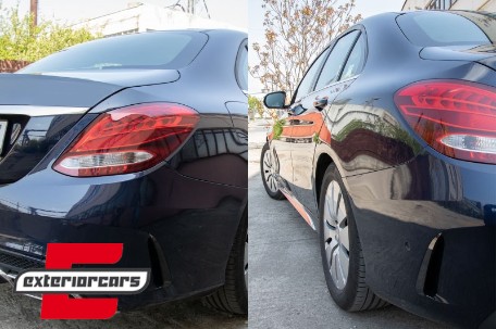 Bočni stražnji flapovi AMG dizajn (piano crna) / Mercedes C klasa W205 (2014-2020), RFOBW205AMG
