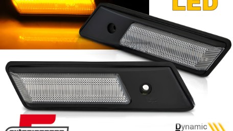 Bočni žmigavaci LED SEQ (chrome) / BMW serije 3 E36 (1990-1996) serije 5 E34 (1988-1995) serije 7 E32 (1986-1994), KBBM45