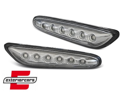 Bočni žmigavci LED (chrome) / BMW 1er E81 E82 E87 E88 (2004-2013) 3er E46 (2001-2005) E90 E91 E92 E93 (2004-2012) 5er E60 E61 (2003-2010), KBBM30