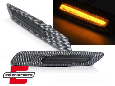 Bočni žmigavci LED SEQ (carbon look) / BMW serije 5 F10 F11 (2010-2014), KBBM56