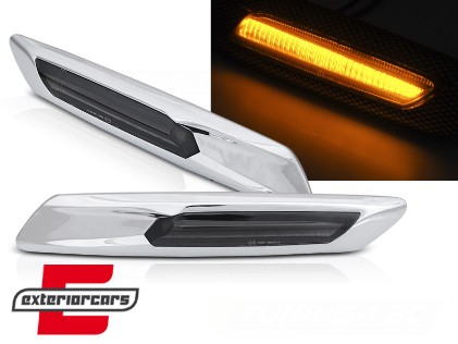 Bočni žmigavci LED SEQ (chrome/smoke) / BMW serije 5 F10 F11 (2010-2014), KBBM57