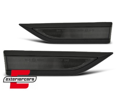 Bočni žmigavci LED SEQ (crna/smoke) / VW Caddy IV (2015-2020), KBVW24
