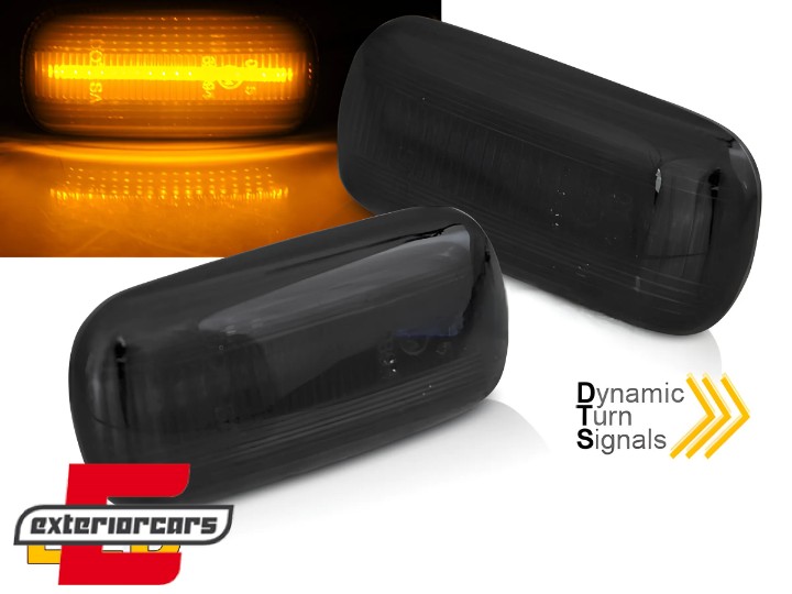 Bočni žmigavci LED SEQ (smoke) / AUDI A3 (2003-2012) A4 S4 RS4 (2001-2008) A6 (2004-2011), KBAU24