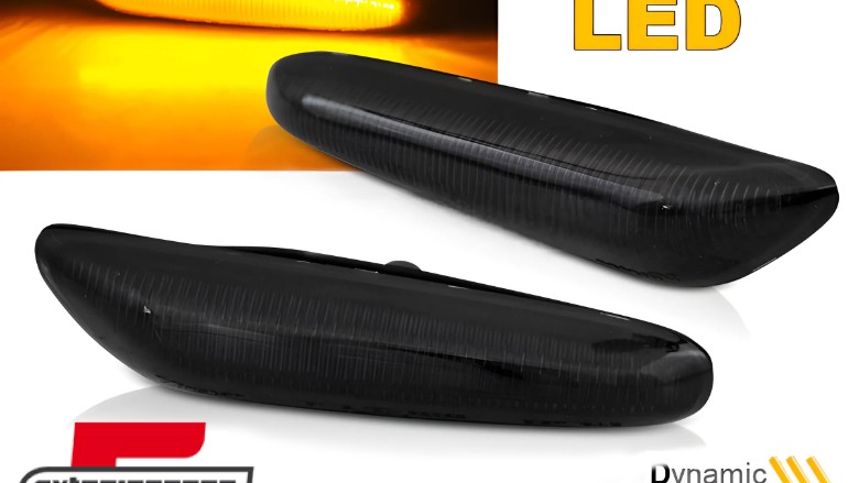 Bočni žmigavci LED SEQ (smoke) / BMW 1er E81 E82 E87 E88 (2004-2013) 3er E46 (2001-2005) E90 E91 E92 E93 (2004-2012) 5er E60 E61 (2003-2010), KBBM39