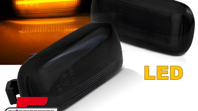 Bočni žmigavci LED (smoke) / AUDI A3 (2003-2012) A4 S4 RS4 (2001-2008) A6 (2004-2011), KBAU13