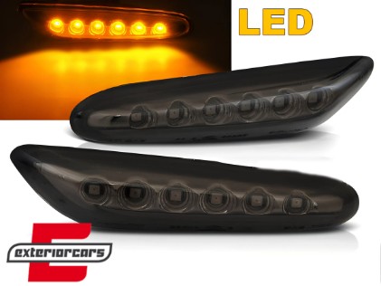 Bočni žmigavci LED (smoke) / BMW 1er E81 E82 E87 E88 (2004-2013) 3er E46 (2001-2005) E90 E91 E92 E93 (2004-2012) 5er E60 E61 (2003-2010), KBBM29