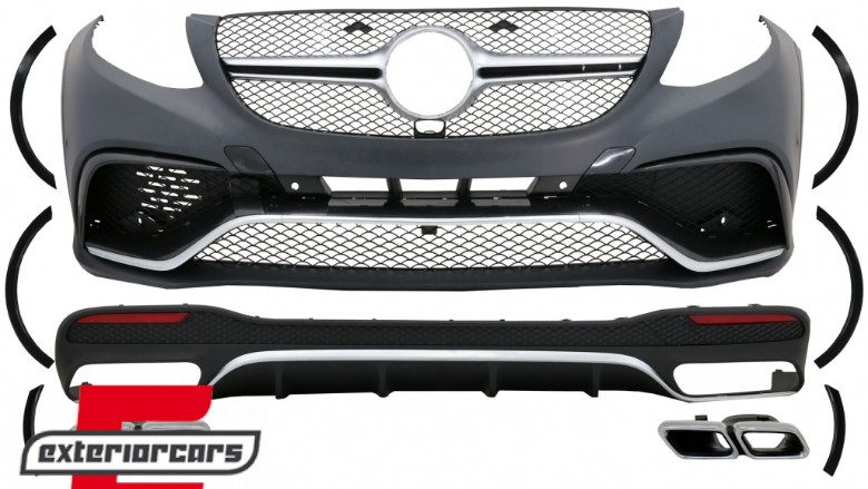 Bodykit AMG dizajn (crna/chrome) / Mercedes GLE W166 SUV (2015-2018), CBMBGLEW166BCC
