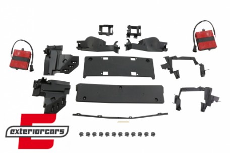 Bodykit & bočne stepenice GLA45 AMG dizajn / Mercedes GLA X156 (2014-2016), COCBMBX156AMGRB