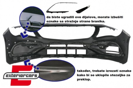 Bodykit Facelift CLA45 AMG dizajn / Mercedes CLA C117 W117 (2013-2018), CBMBW117AMGBF