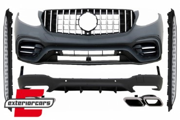 Bodykit GLC63 AMG dizajn & bočne stepenice / Mercedes GLC SUV X253 (2015-07.2019), COCBMBGLCX253AMGRR