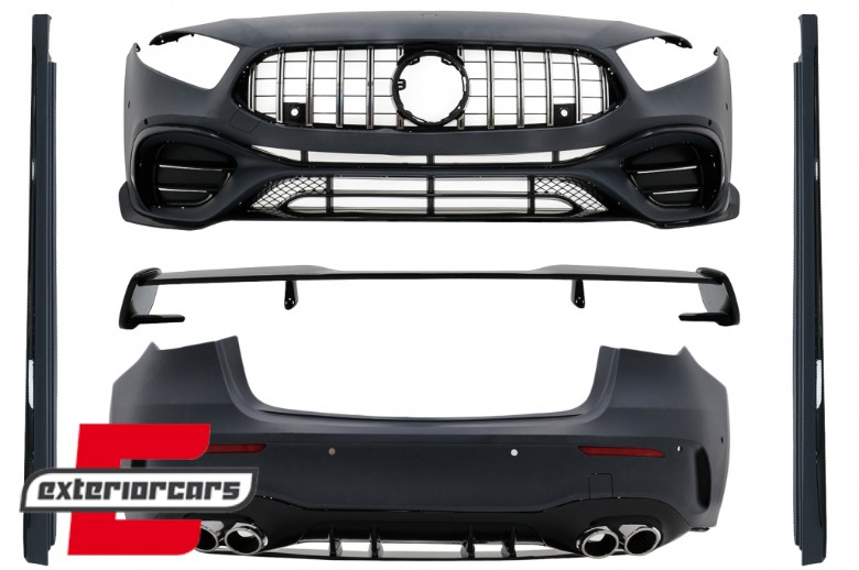Bodykit & krovni spojler A45 AMG dizajn / Mercedes A-klasa W177 Hatchback (2018-12.2022), CBMBW177AMGH