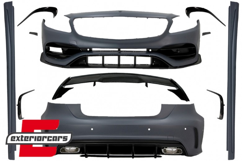 Bodykit & nastavci auspuha & krovni spojler A45 AMG dizajn / Mercedes A-klasa W176 (2012-2018), COCBMBW176AMGTS
