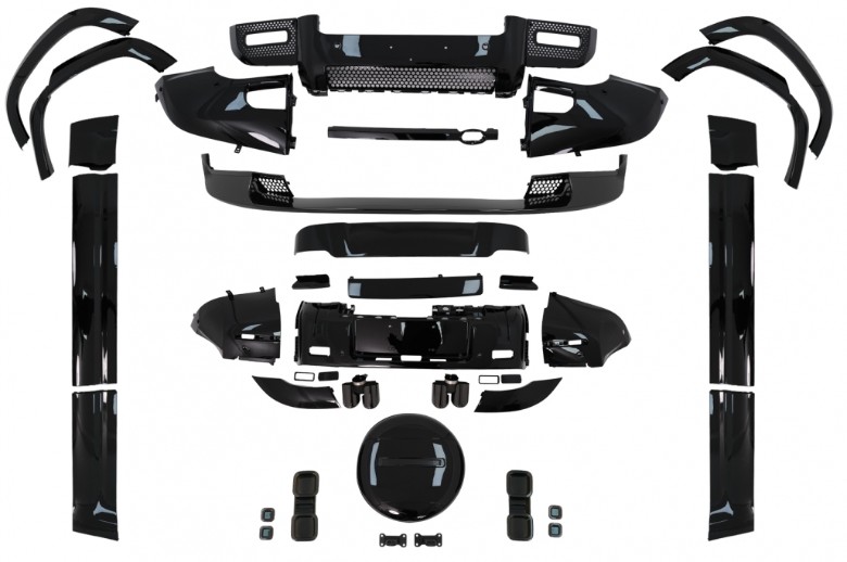 Bodykit (piano crna) / Land Rover Defender SUV L663 (2019-), CBLRDFL663