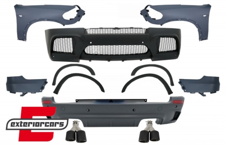 Bodykit & prednji blatobrani & nastavci auspuha X5M M-dizajn / BMW X5 E70 (2007-2013), COCBBME70MFFGJET24