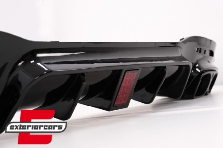 Bodykit prednji lip & difuzor zraka (piano crna) / Mercedes S-klasa W222 Facelift S65 S63 (07.2017-08.2020), CBMBW222S63FB