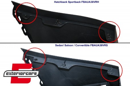 Bodykit RS3 dizajn / Audi A3 8V (2012-2015) Sportback Hatchback, COCBAUA38VRH