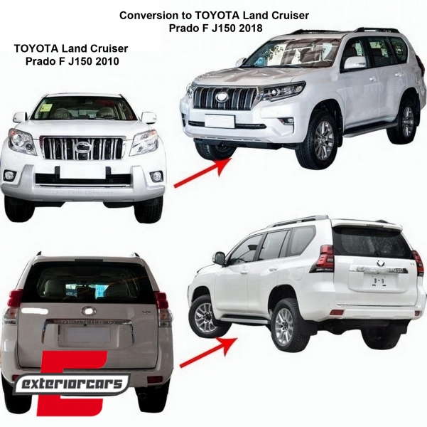 Bodykit za pretvorbu iz 2010 u 2018 Facelift model / Toyota Land Cruiser Prado FJ150 (2009-2017), CBTOPFJ150VX