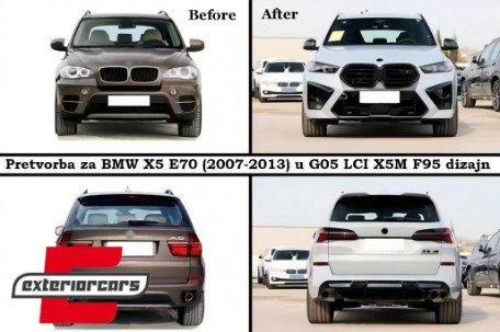 Bodykit za pretvorbu u X5M F95 2023 dizajn / BMW X5 E70 (2007-2013), CBBME70MG05