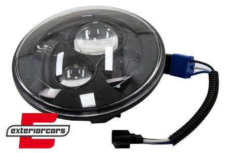 CREE LED prednji farovi 7inch (crna) / Jeep Wrangler JK TJ LJ Land ROVER Defender Mercedes W463, HLU7INCHLYA