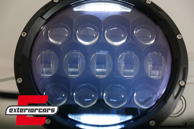 CREE LED prednji farovi Amber Halo DRL 7 Inch / Jeep Wrangler TJ & JK (1997-2018), HLU7INCHLN1