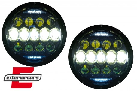 CREE LED prednji farovi Amber Halo DRL 7 Inch / Jeep Wrangler TJ & JK (1997-2018), HLU7INCHLN1