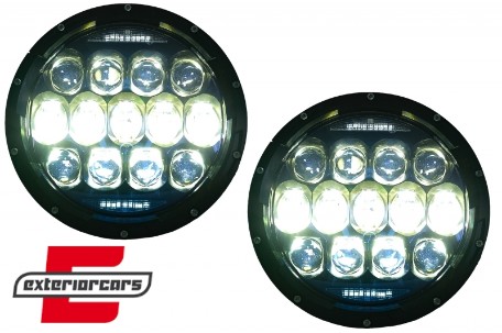 CREE LED prednji farovi Amber Halo DRL 7 Inch / Jeep Wrangler TJ & JK (1997-2018), HLU7INCHLN1