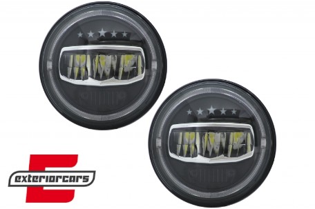 CREE LED prednji farovi Angel Eye DRL 5 Stars dizajn / Jeep Wrangler JK TJ LJ JL (1997-2017), HLU7INCHJ8