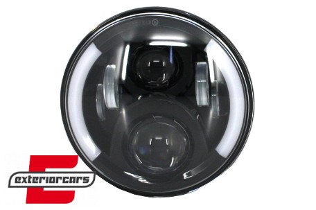 CREE LED prednji farovi (crna) (7 Inch) / Jeep Wrangler JK (2007-2017) Mercedes G-klasa W463 (1989-2017) Land Rover Defender, HLU7INCHG