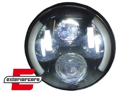 CREE LED prednji farovi (crna) (7 Inch) / Jeep Wrangler JK (2007-2017) Mercedes G-klasa W463 (1989-2017) Land Rover Defender, HLU7INCHG