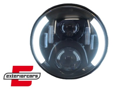 CREE LED prednji farovi (crna) (7 Inch) / Jeep Wrangler JK (2007-2017) Mercedes G-klasa W463 (1989-2017) Land Rover Defender, HLU7INCHG