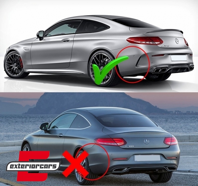 Difuzor zraka C63 AMG dizajn / Mercedes C-klasa C205 A205 Coupe Cabrio (2014-2019), RDMBC205C63
