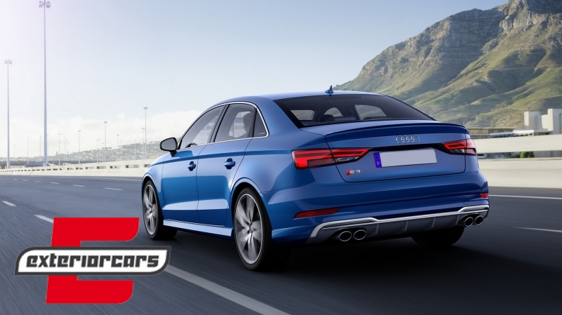 Difuzor zraka & ispušni sustav S3 dizajn / Audi A3 8V Facelift limuzina cabrio (2016-2019) S line, CORDAUA38VFSSESB