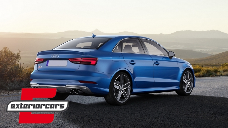 Difuzor zraka & ispušni sustav S3 dizajn / Audi A3 8V Facelift limuzina cabrio (2016-2019) S line, CORDAUA38VFSSESB