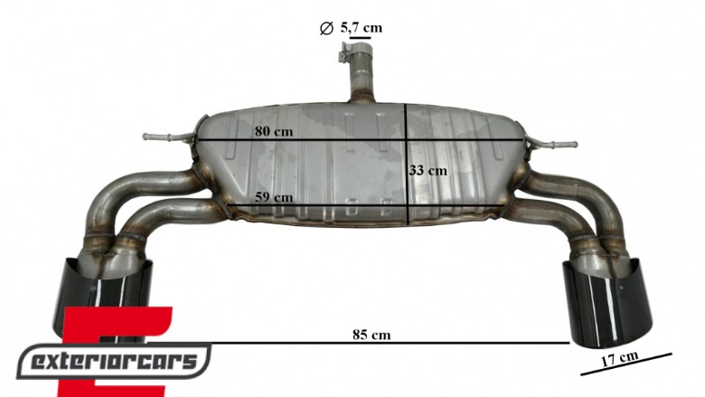 Difuzor zraka & ispušni sustav S3 dizajn / Audi A3 8V Hatchback Sportback (2012-2015), CORDAUA38VHESHB
