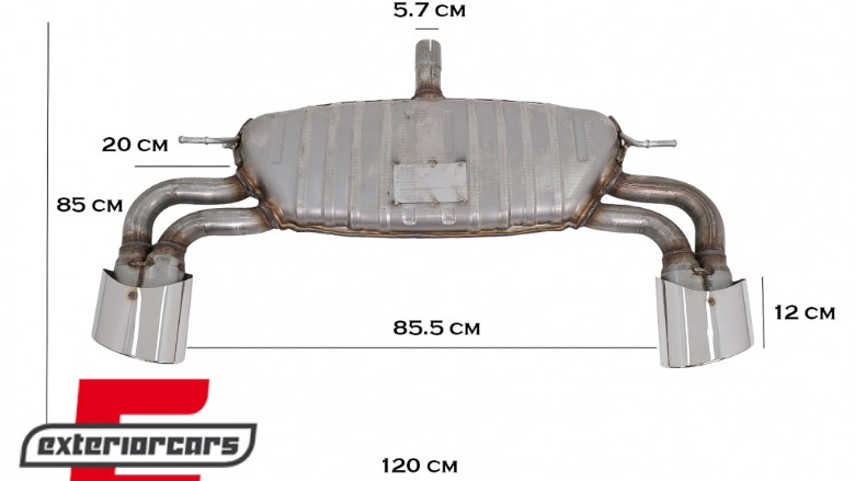 Difuzor zraka & kompletan ispušni sustav S3 dizajn / Audi A3 8V Facelift Hatchback Sportback (2016-2019) S-Line, CORDAUA38VFHSESSH
