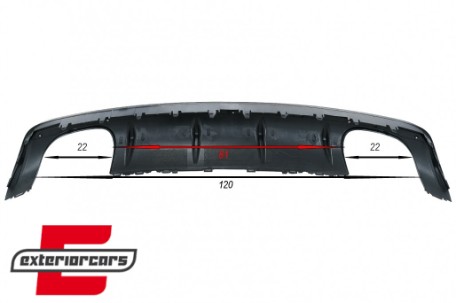 Difuzor zraka & kompletni ispušni sustav S3 dizajn / Audi A3 8V limuzina (2012-2015), CORDAUA38VS
