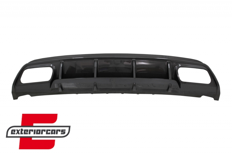 Difuzor zraka & nastavci auspuha A45 AMG dizajn (Carbon look) / Mercedes A-klasa W176 (2013-2018), CORDMBW176FCFA45C